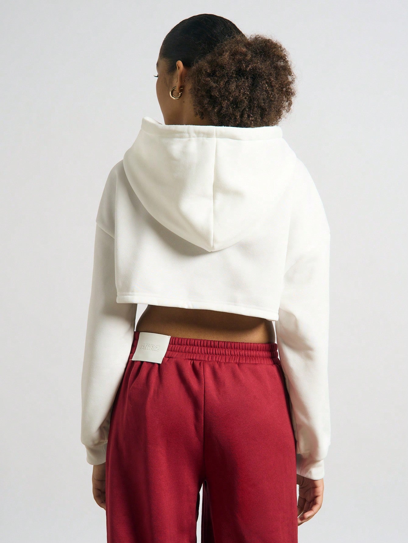 AiiRZ Sudadera corta oversize con estampado gráfico delantero