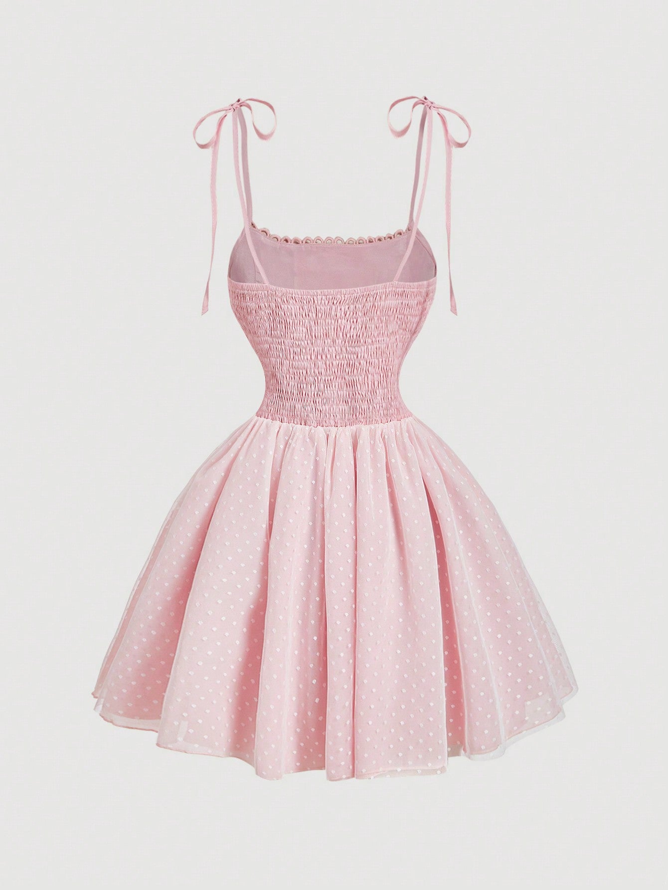 SHEIN MOD Vestido elegante rosa con lazo en la parte delantera y borde de malla, vestido de fiesta, atuendo de Año Nuevo, vestido de San Valentín, vestido de corsé con lazo, atuendos de festival