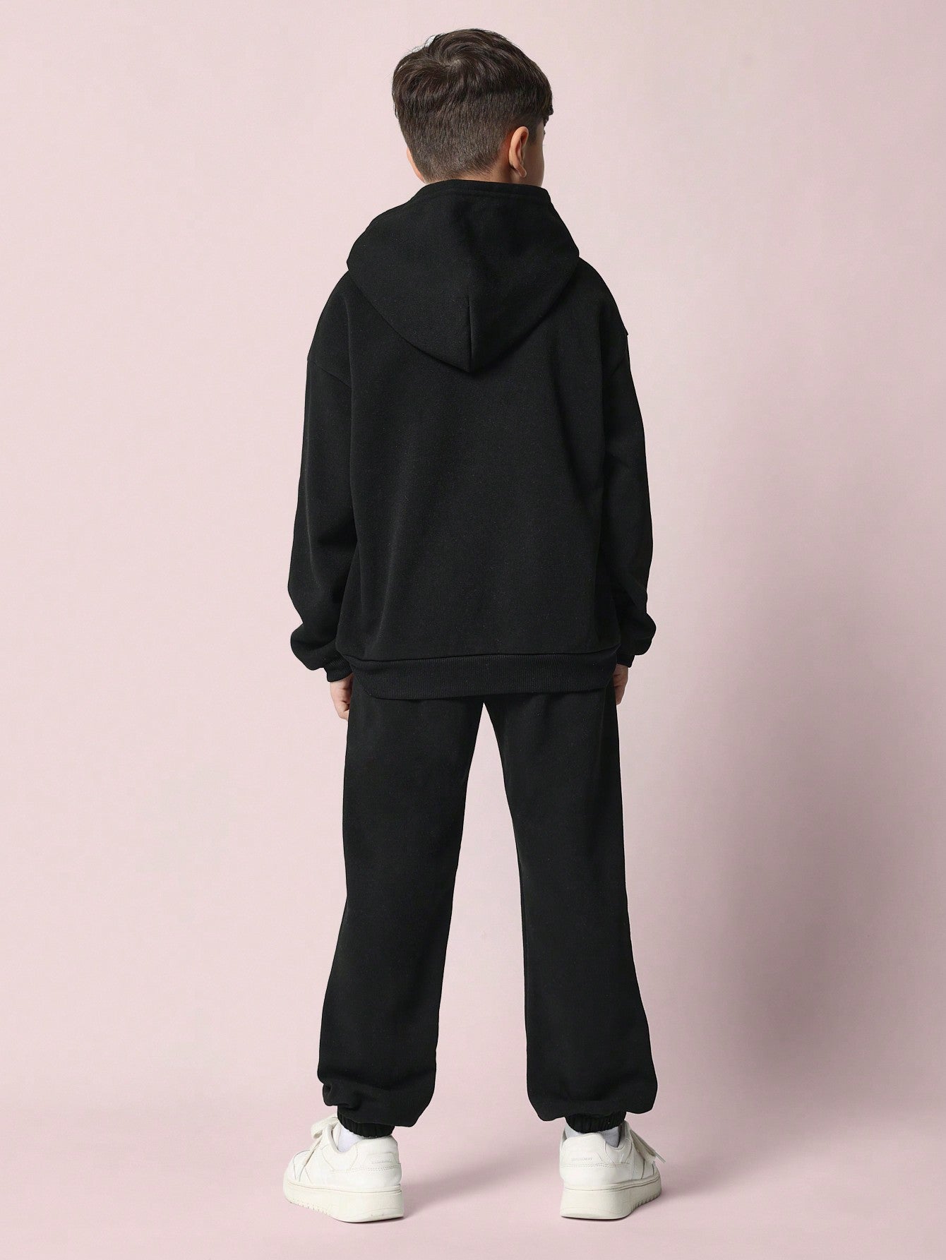 Conjunto de 2 piezas para niños preadolescentes formado por sudadera con capucha y pantalón jogger cómodos con estampado gráfico de California