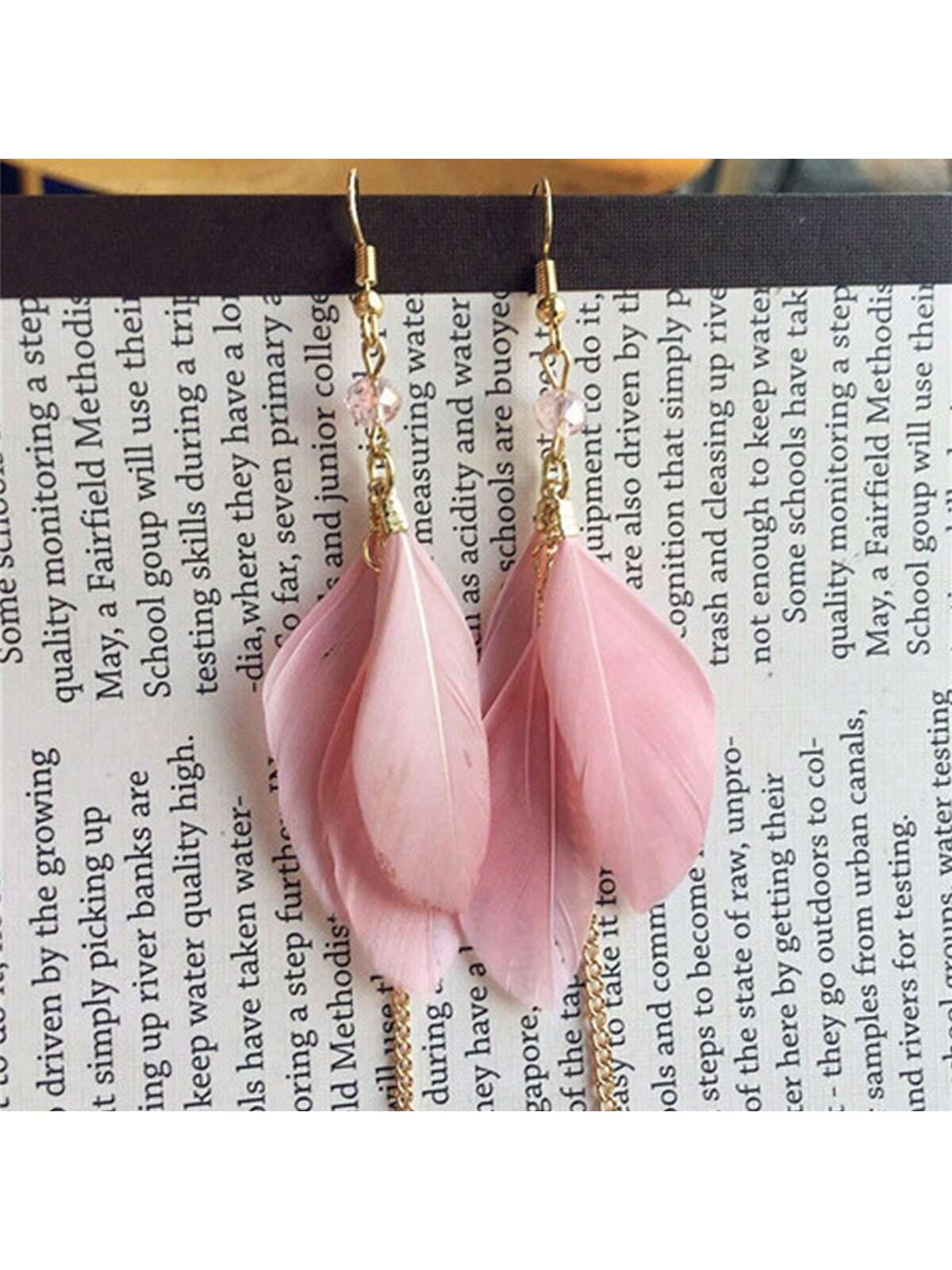 Aretes Estilo Bohemio De Playa Con Plumas Y Borlas Para Vacaciones, Plumas Naturales Multicolores, Arete Con Flecos