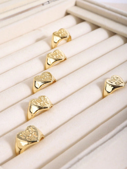 1 anillo minimalista de diseño de letra dorada con la palabra FUCKOFF grabada en inglés, anillo de índice exquisito de joyería