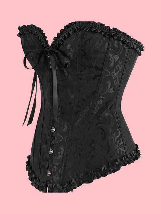 Corsé estilo palacio con ballenas para dar forma a la cintura y levantar el busto, parte superior moldeadora de jacquard sexy, adecuado para usar con un vestido, para Halloween