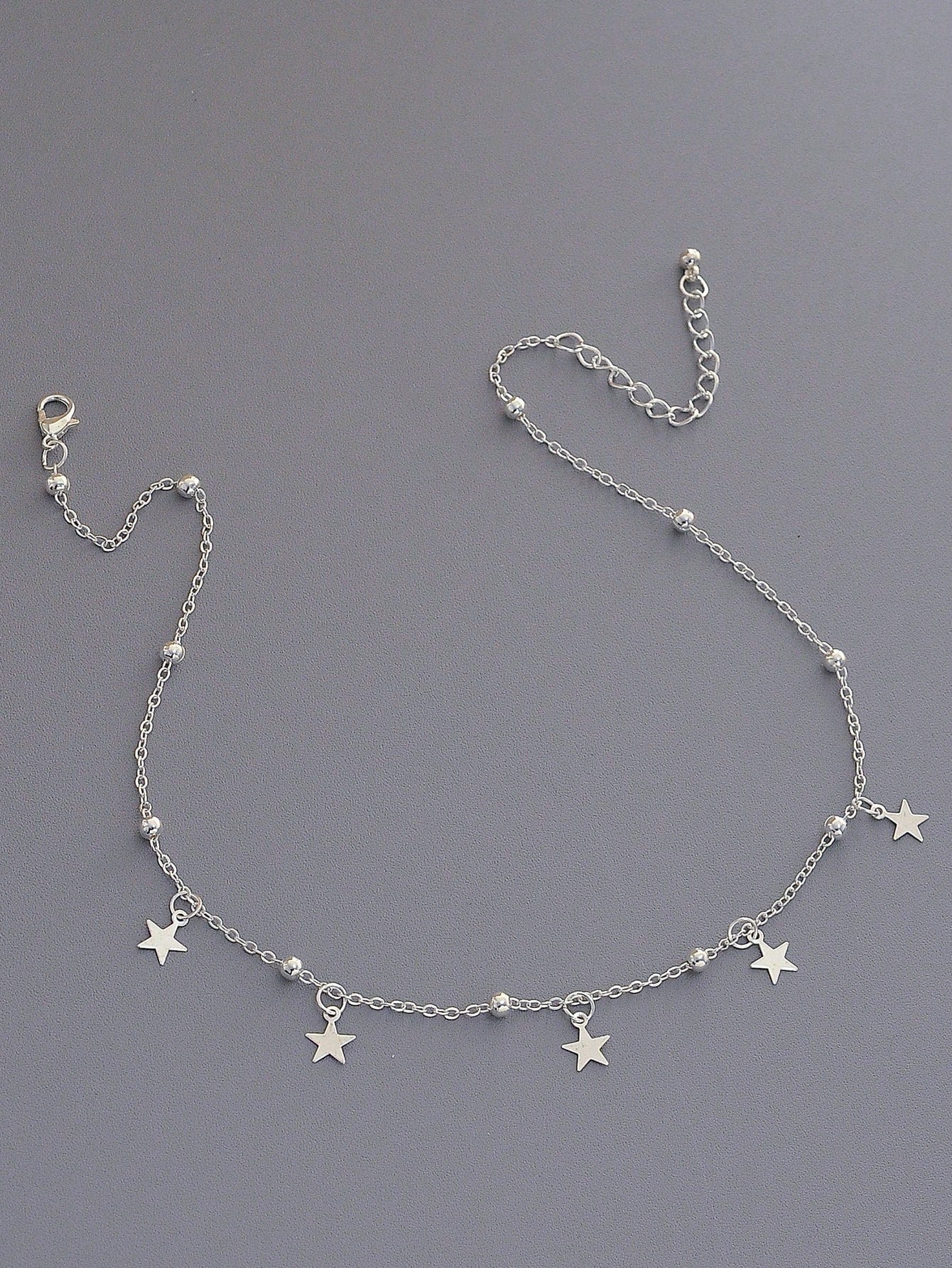 1 Pieza Collar De Plata Con Colgante De Estrella De Cobre Metálico Minimalista De Moda Para Mujeres Y Niñas, Regalos Para Citas, Vacaciones, Fiestas, Festivales, Uso Diario Y Colección De Joyas.
