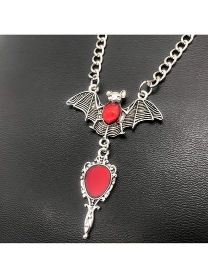 1 Pieza Collar Colgante Con Forma De Murciélago Estilo Gótico Para Mujeres Y Niñas, Joyería Dorada Vintage