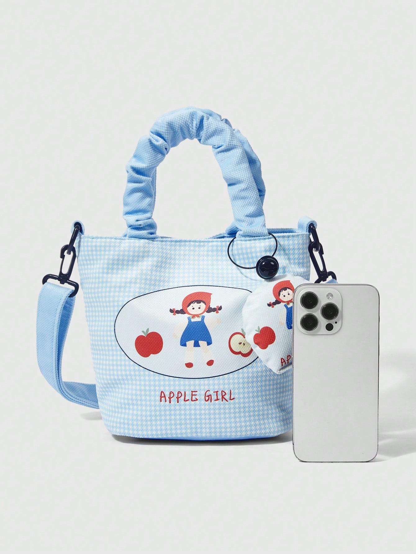 ROMWE Kawaii Bolso de mano estilo cubo con estampado de dibujos animados de moda para mujeres