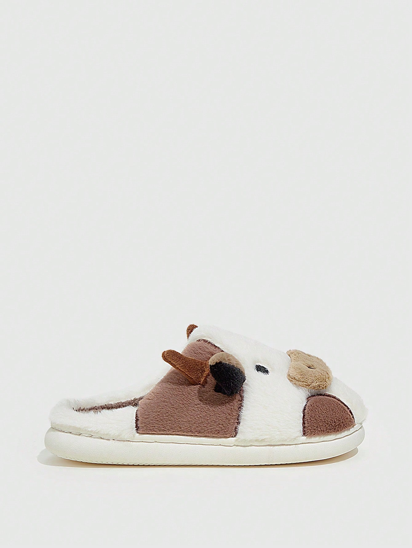 CUCCOO Quty Zapatillas de interior de moda con patrón de vaca de dibujos animados para mujer, zapatos de venta de verano para vacaciones de verano