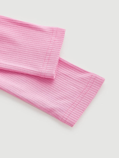 SHEIN MOD Camiseta de cuello cuadrado tejido de canalé
