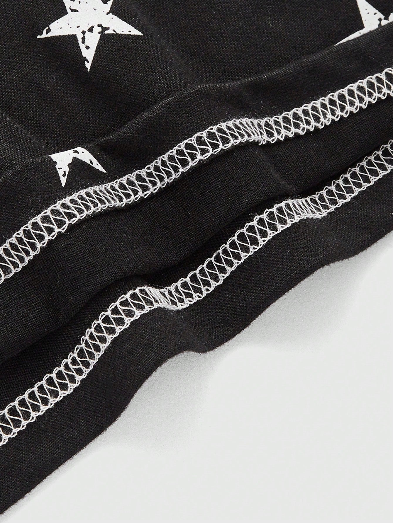 ROMWE Grunge Punk Camiseta Con Estampado De Estrellas Y Números Digitales, Bloques De Color, Manga Raglán