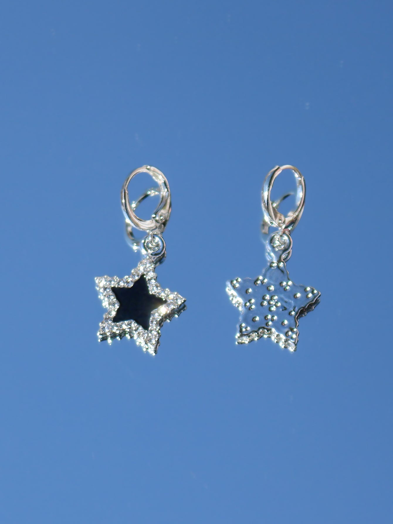 ROMWE Street Life Pendientes largos con diamante de imitación con estrella