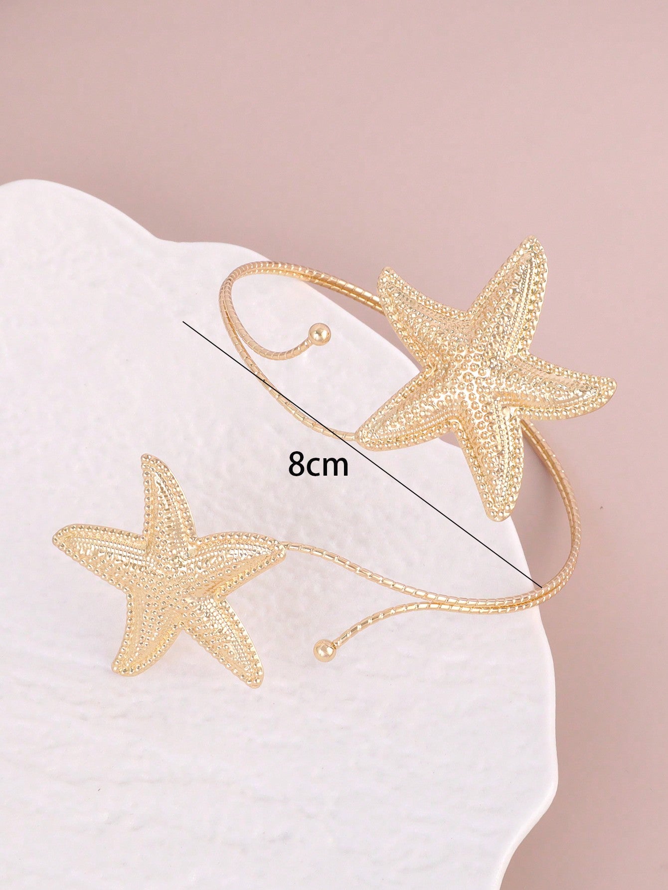 1 pieza de brazalete de estrella de mar de joyería de verano para mujer