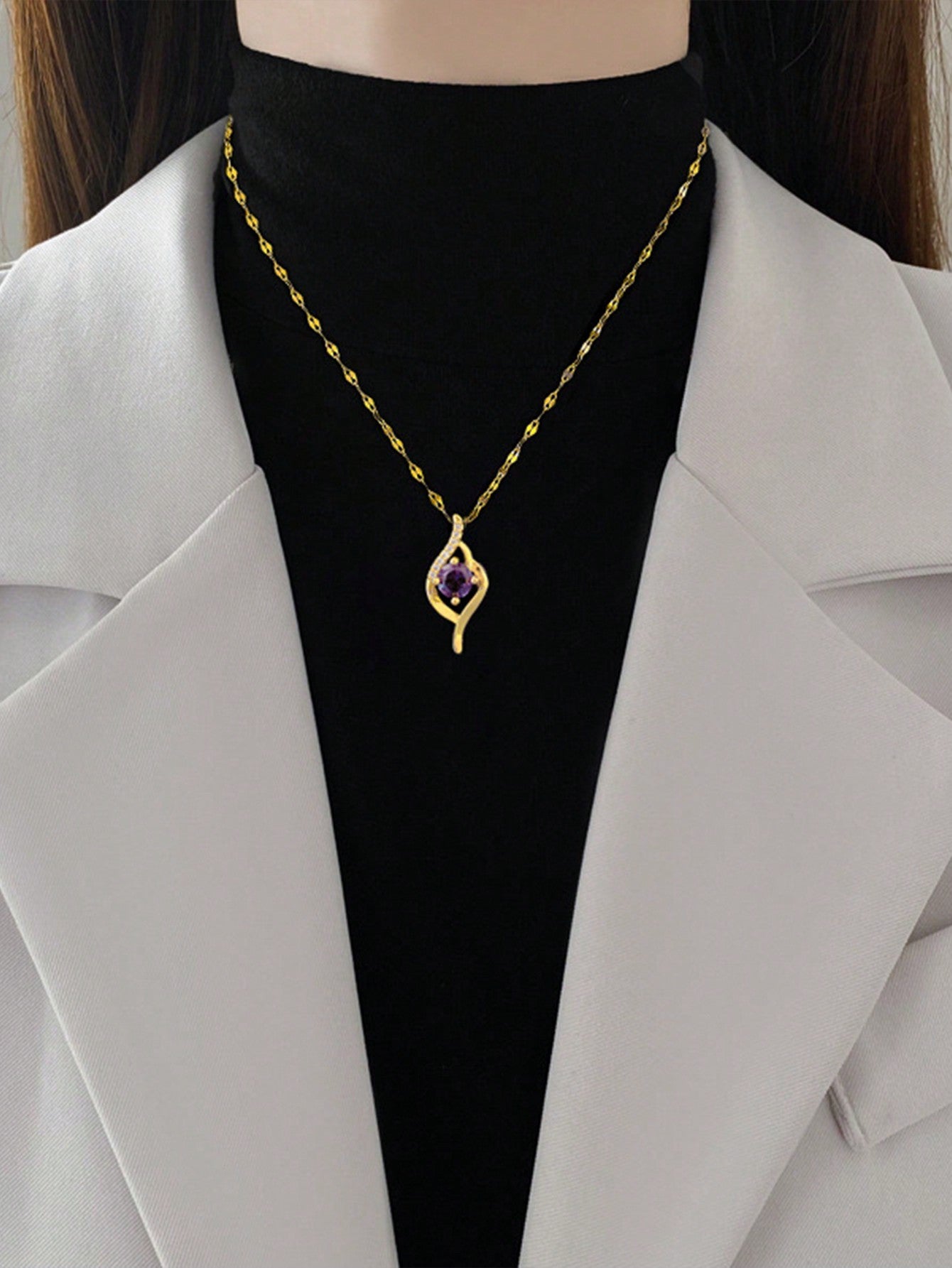 1 Pieza Collar Con Colgante De Ojo Malvado De Color Púrpura Para Mujeres, Diseño Moderno Y Elegante, Popular En Redes Sociales