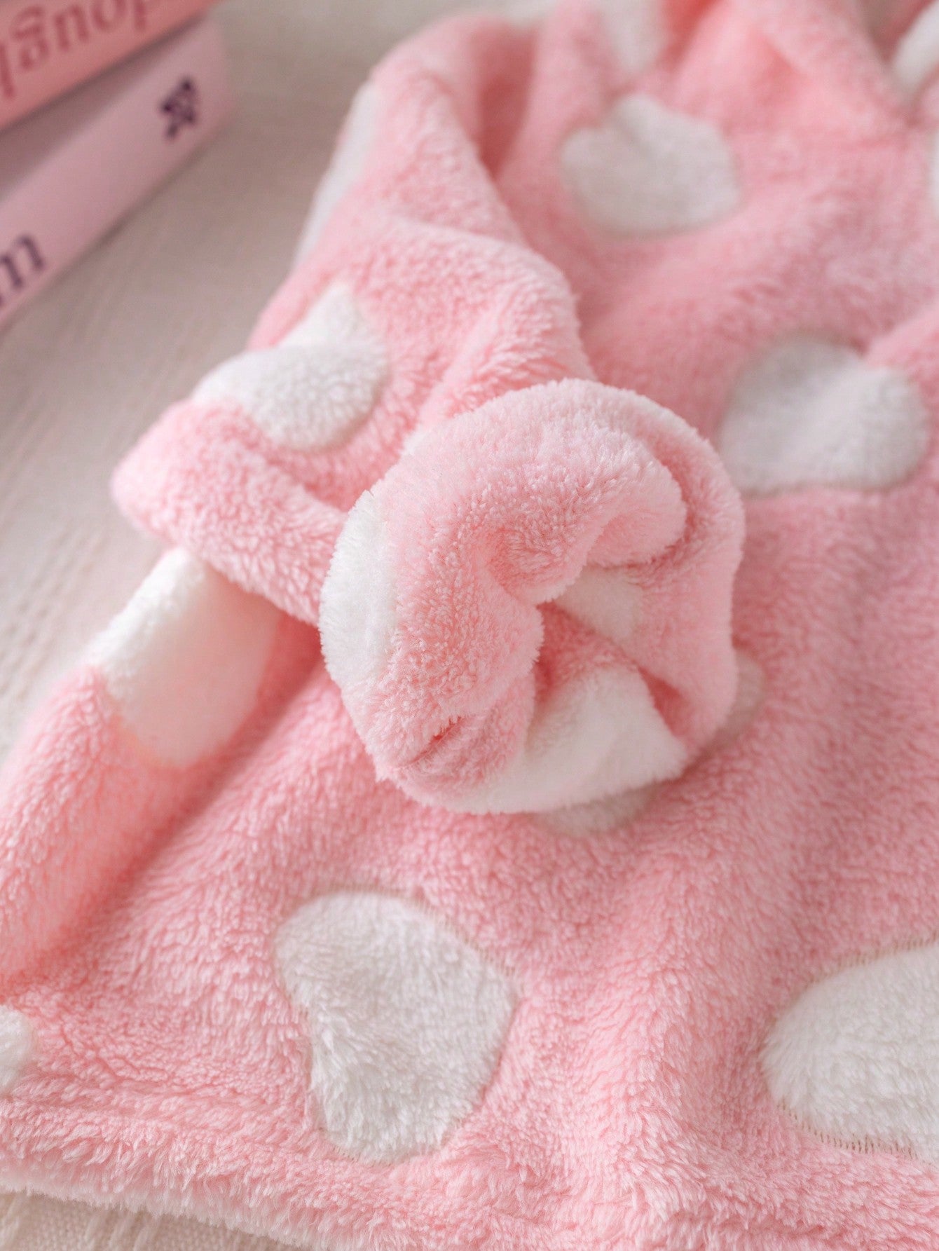 Cozy Pixies Set de 2 piezas de sudadera con capucha y pantalones forrados de peluche para bebé niña, ropa de invierno con orejas 3D