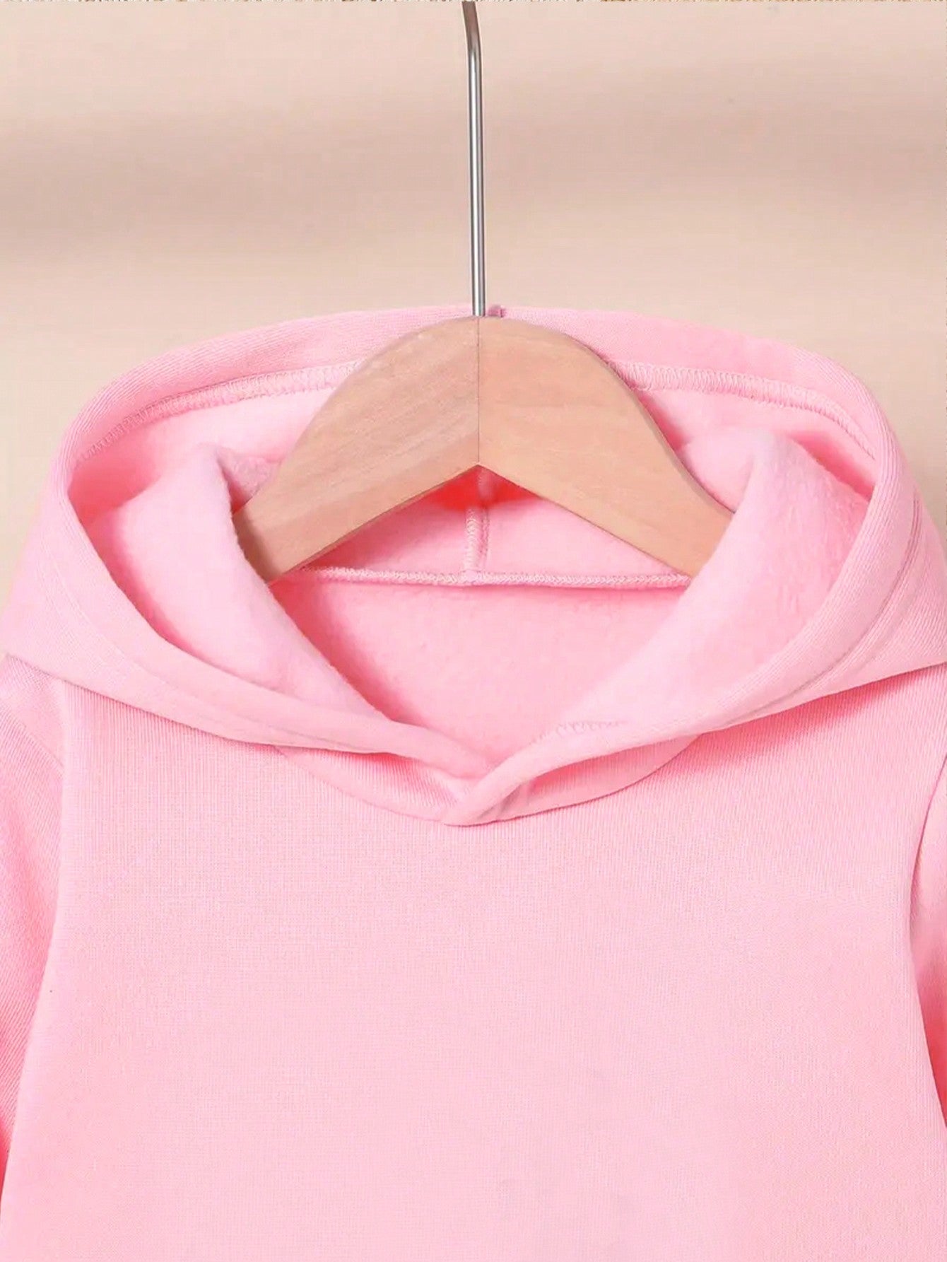Set de 2 piezas con capucha y pantalones estampado de niñas con ojos grandes, estilo casual para bebé niña