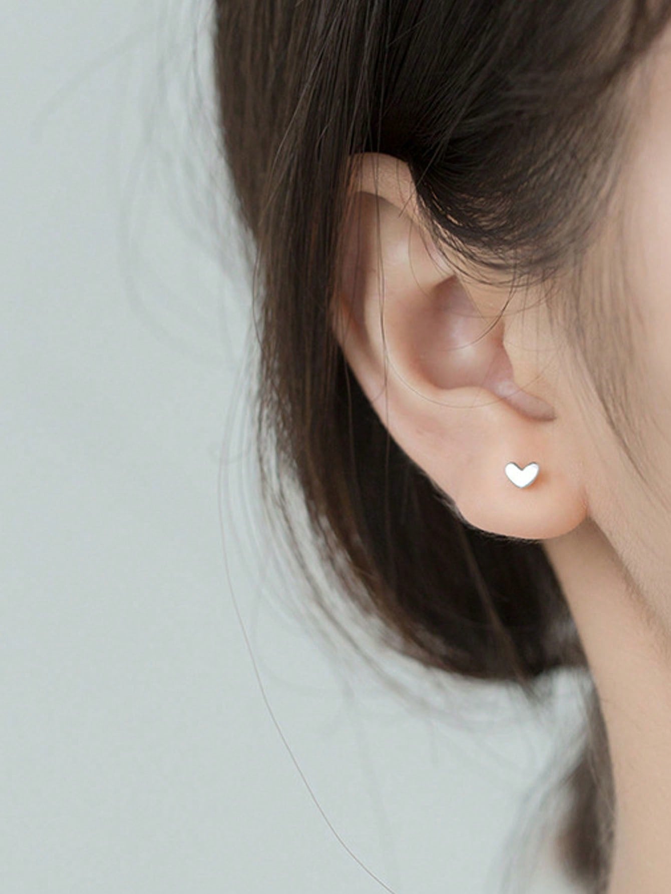 2 pares de pendientes delicados con forma de corazón pequeños, adecuados para niñas, regalo de cumpleaños