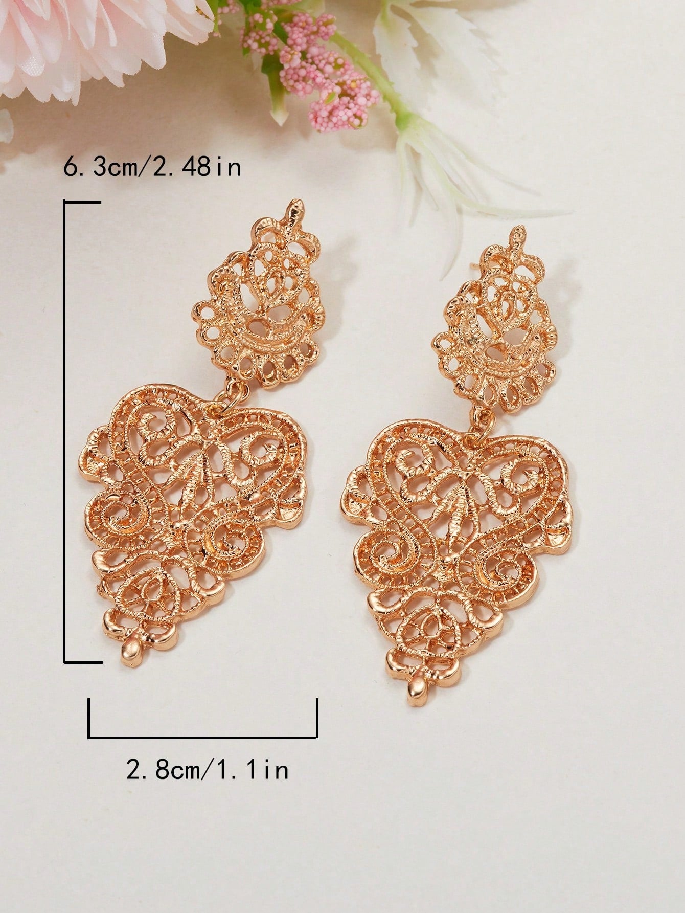 Pendientes largos con abertura