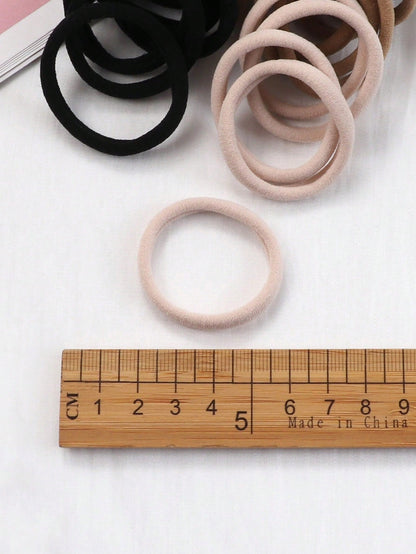 50/100 piezas Bandas elásticas de cabello minimalistas para mujer, aptas para uso diario