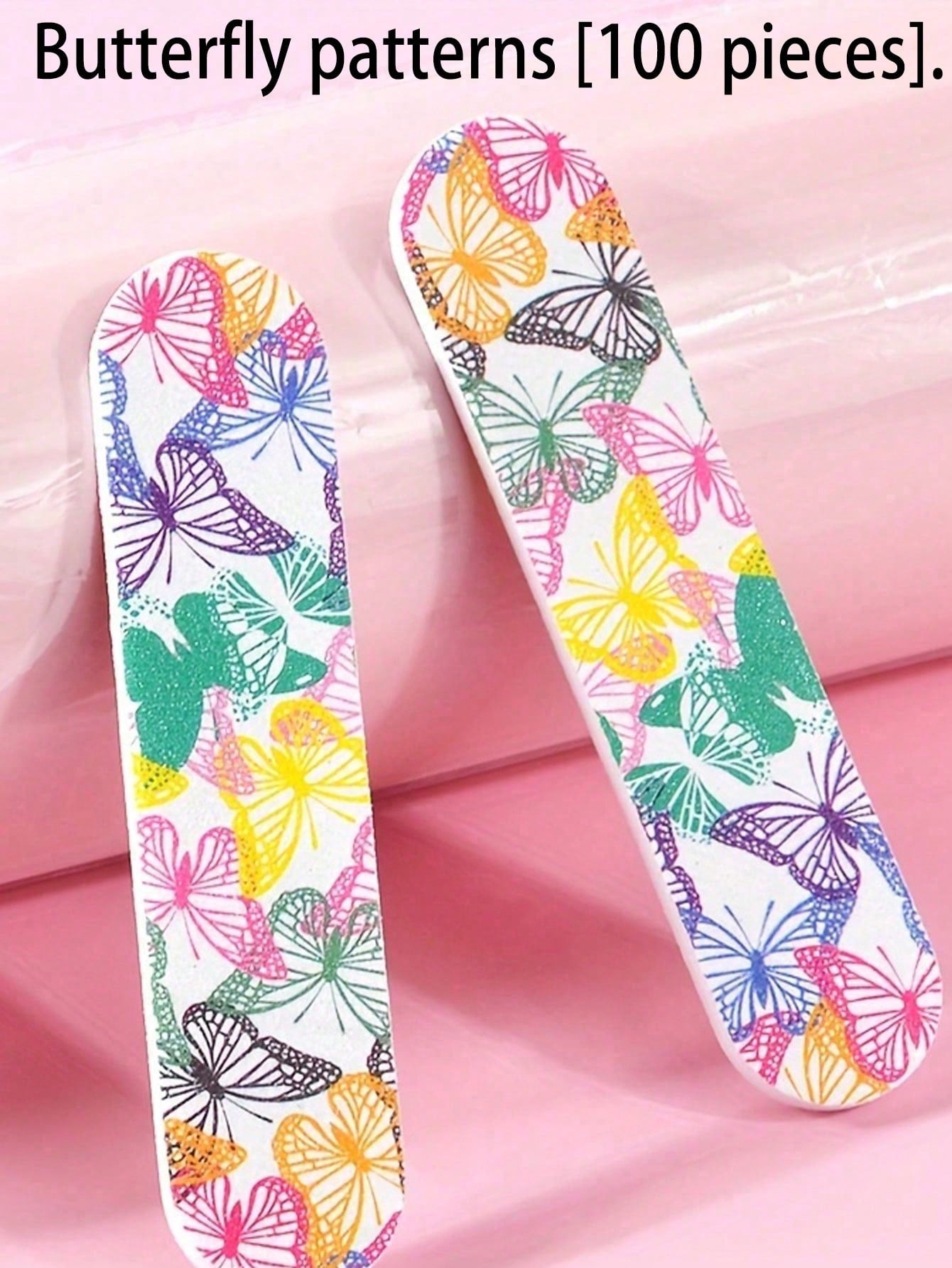 50 piezas Limas de uñas portátiles duraderas de doble cara, aptas para uñas naturales y artificiales, diseño compacto y colorido para manicura y pedicura