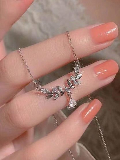 1 Collar Con Dije De Espiga De Trigo Para Mujer, Diseño Lujoso Y Sensación De Alta Gama, Regalo De Cumpleaños Perfecto Para Novia Y Mejor Amiga