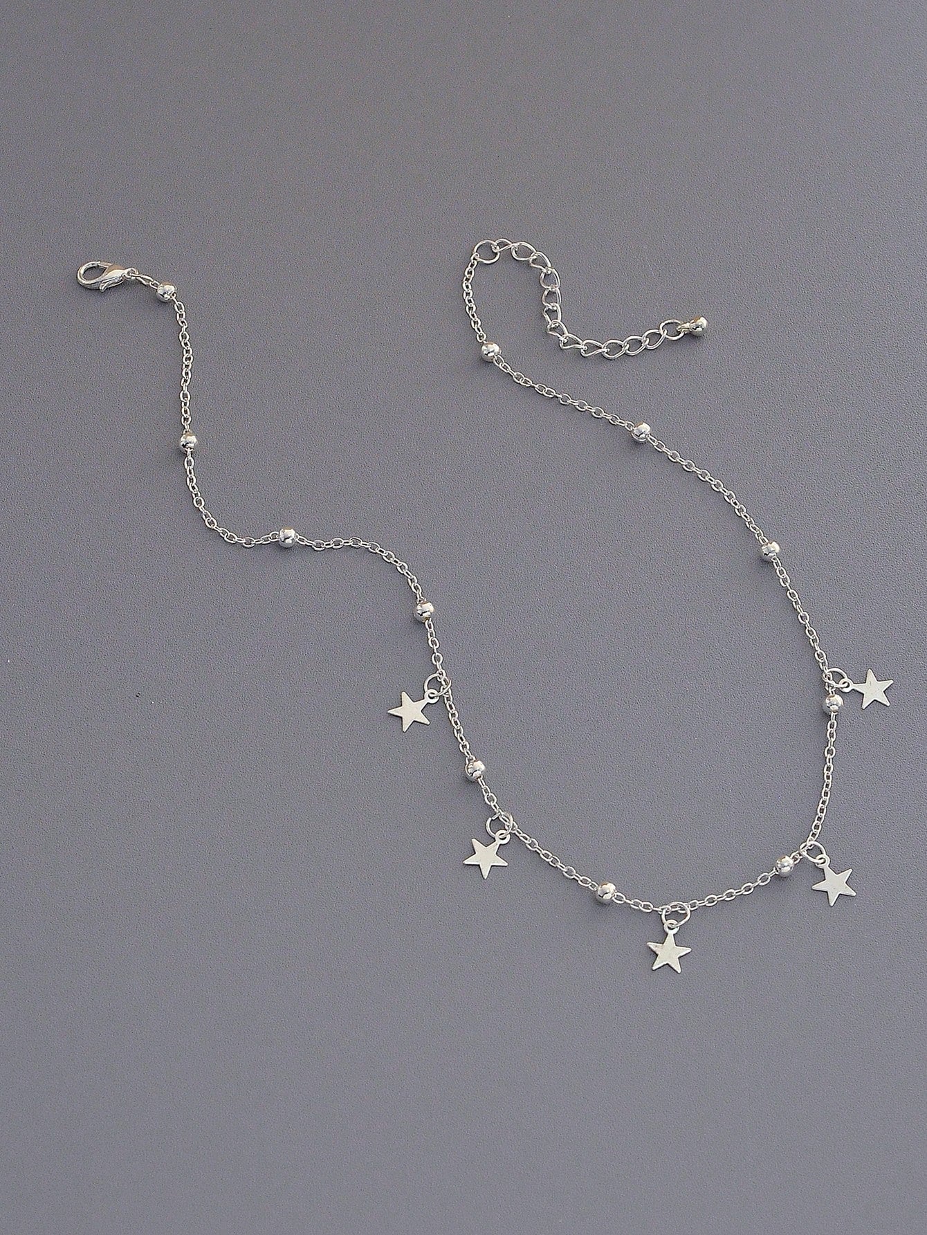 1 Pieza Collar De Plata Con Colgante De Estrella De Cobre Metálico Minimalista De Moda Para Mujeres Y Niñas, Regalos Para Citas, Vacaciones, Fiestas, Festivales, Uso Diario Y Colección De Joyas.