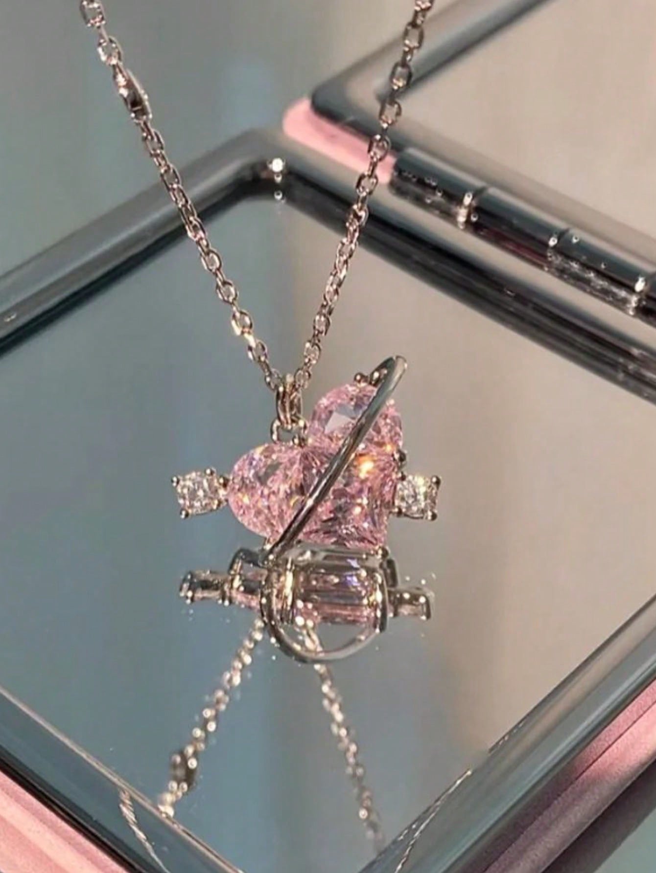 1 Collar De Clavícula Con Colgante De Planeta Con Temática De Amor De Diseño Poco Común, El Mejor Regalo Para Novia O Amigos