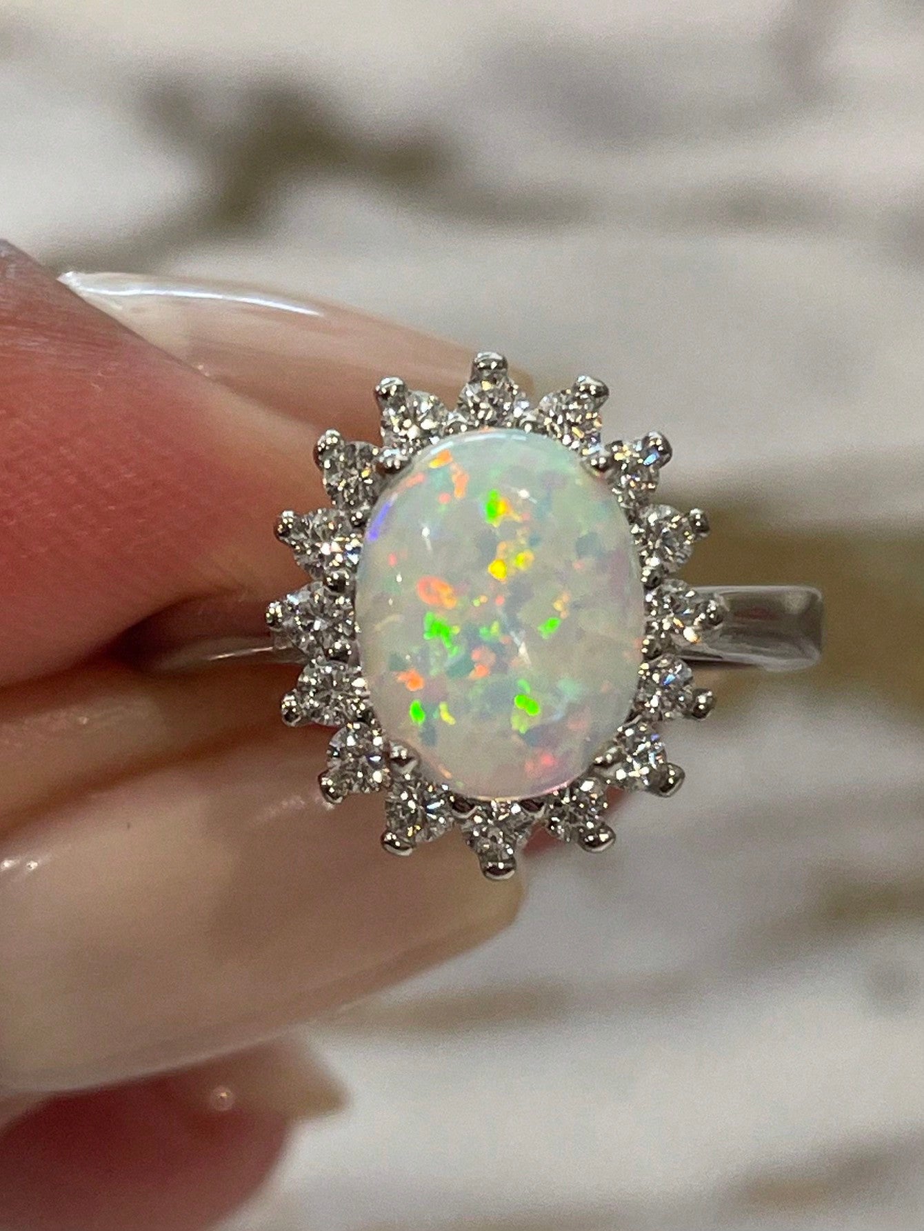 1 Anillo De Promesa Elegante Con Incrustaciones De Joya Ovalada Brillante, Hermoso Y Tentador, Anillo De Compromiso/boda, Joyería De Lujo De Doble Cara