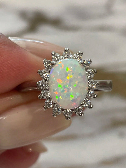 1 Anillo De Promesa Elegante Con Incrustaciones De Joya Ovalada Brillante, Hermoso Y Tentador, Anillo De Compromiso/boda, Joyería De Lujo De Doble Cara