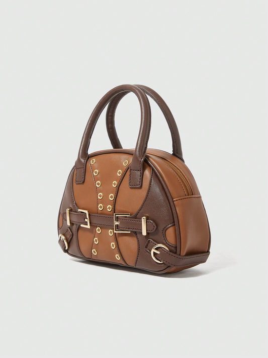 ROMWE Grunge Punk Bolso versátil elegante estilo punk para mujer