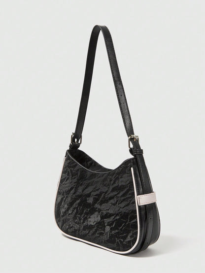 ROMWE Kawaii 1 pieza Bolso cruzado de hombro y axila con decoración de moño elegante, adecuado para citas y el Día de San Valentín
