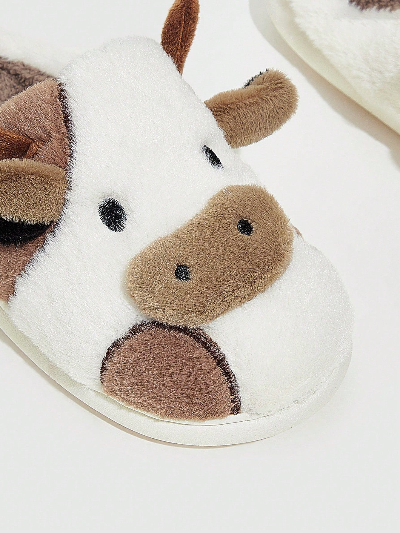 CUCCOO Quty Zapatillas de interior de moda con patrón de vaca de dibujos animados para mujer, zapatos de venta de verano para vacaciones de verano