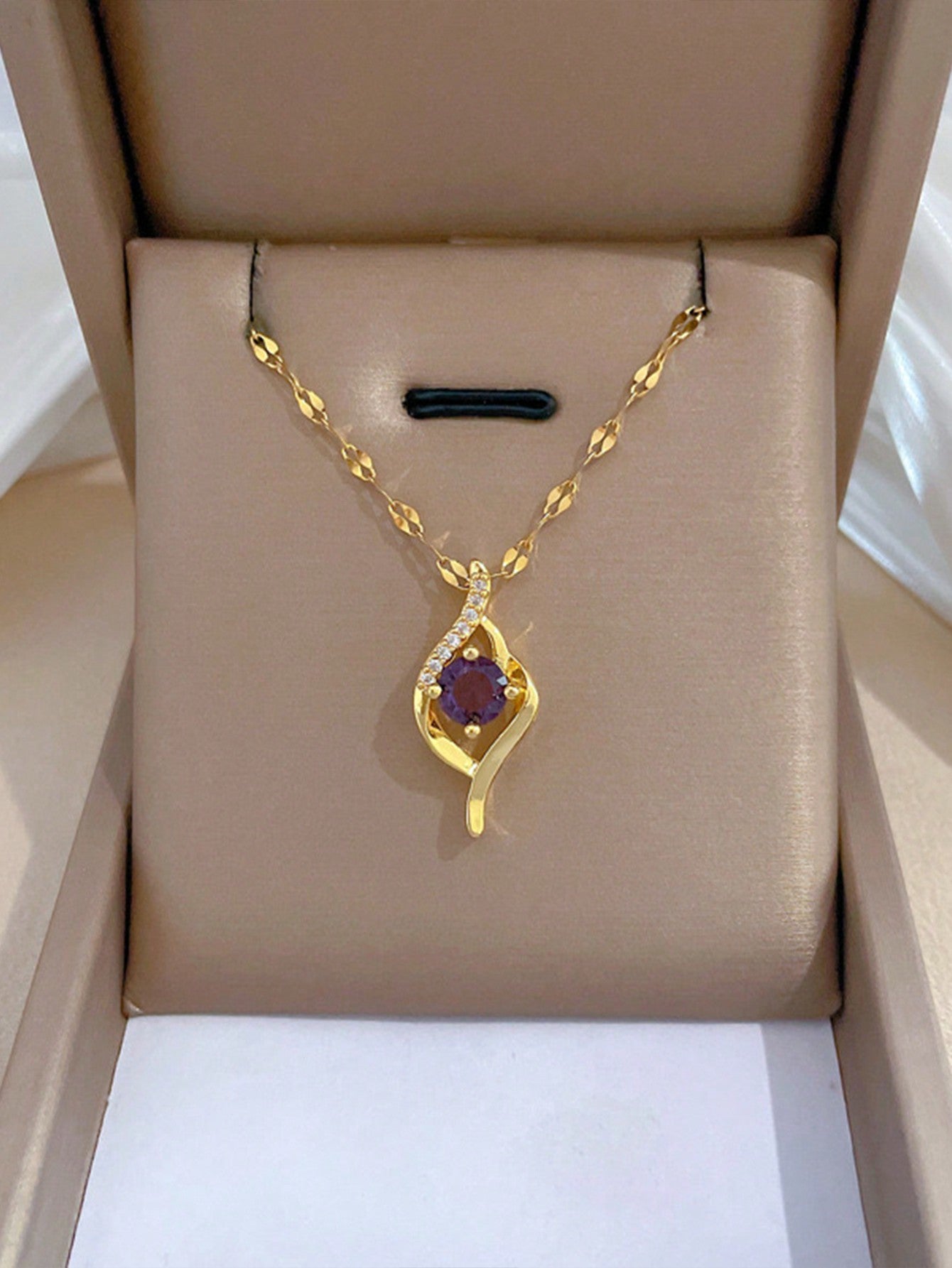 1 Pieza Collar Con Colgante De Ojo Malvado De Color Púrpura Para Mujeres, Diseño Moderno Y Elegante, Popular En Redes Sociales