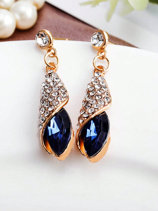 Vintage Largos Aretes De Lágrima De Gota De Cristal Para Mujeres Niñas Para Decoración De Fiestas, Banquetes Y Bodas