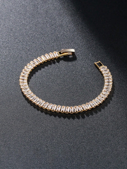 1 pieza Pulsera atractivo zirconia cúbica adorno para mujeres para decoración diaria