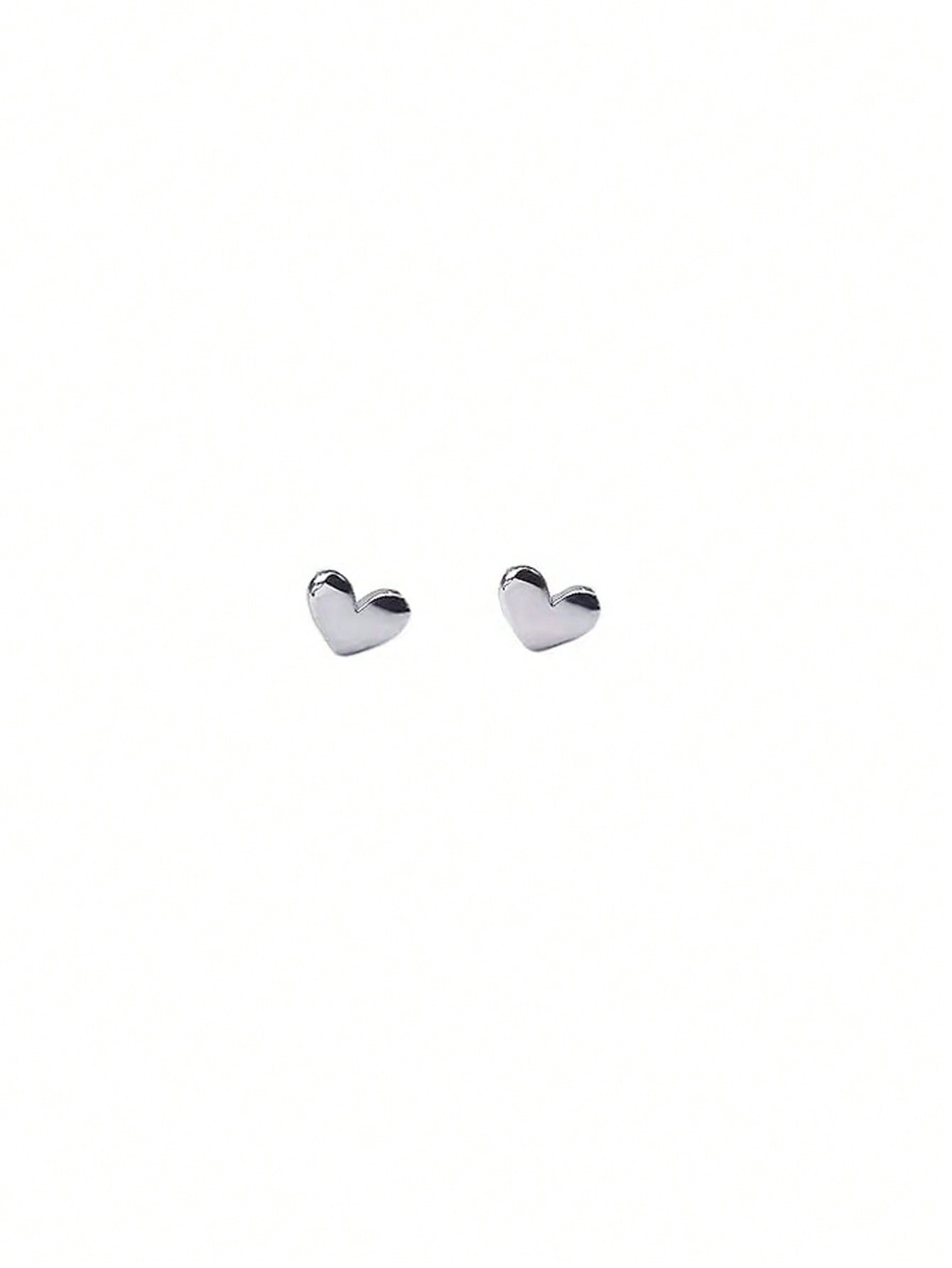 2 pares de pendientes delicados con forma de corazón pequeños, adecuados para niñas, regalo de cumpleaños