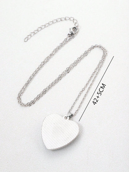 suteyi 1 Collar de vidrio con joya en forma de corazón y dibujo de pony para niños, como regalo para amigos y familiares