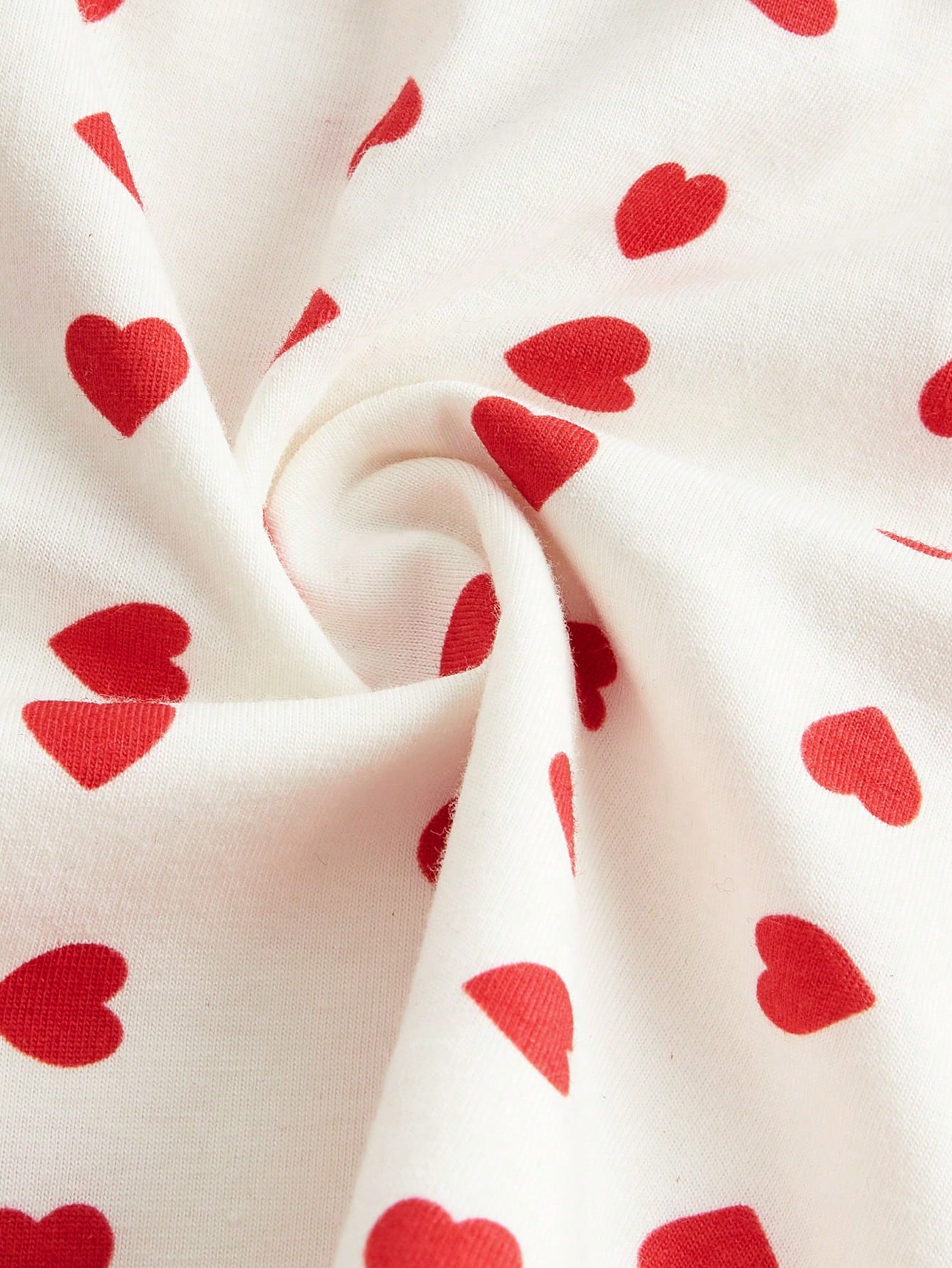 ROMWE Kawaii Camiseta Con Estampado De Corazón Y Ribete De Encaje