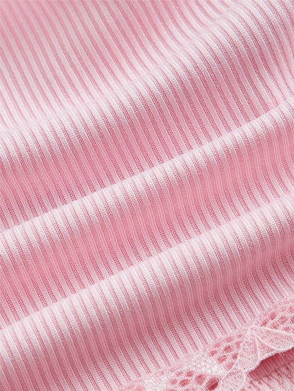 Sweetness Top de tirantes cruzados con ribete de encaje