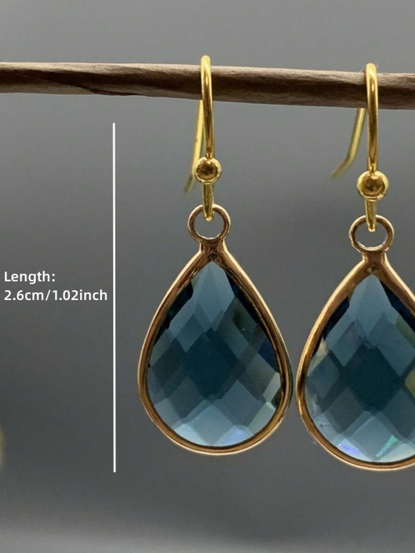 Aretes Colgantes Decorados Con Piedras Preciosas Naturales De Forma De Lágrima Azul, Joyería Elegante De Estilo Bohemio Boho, Ornamentación De Banquete