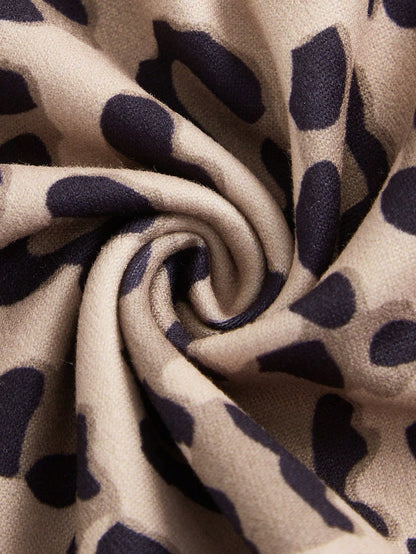 ROMWE Grunge Punk Top de tirantes con estampado de leopardo unido en contraste
