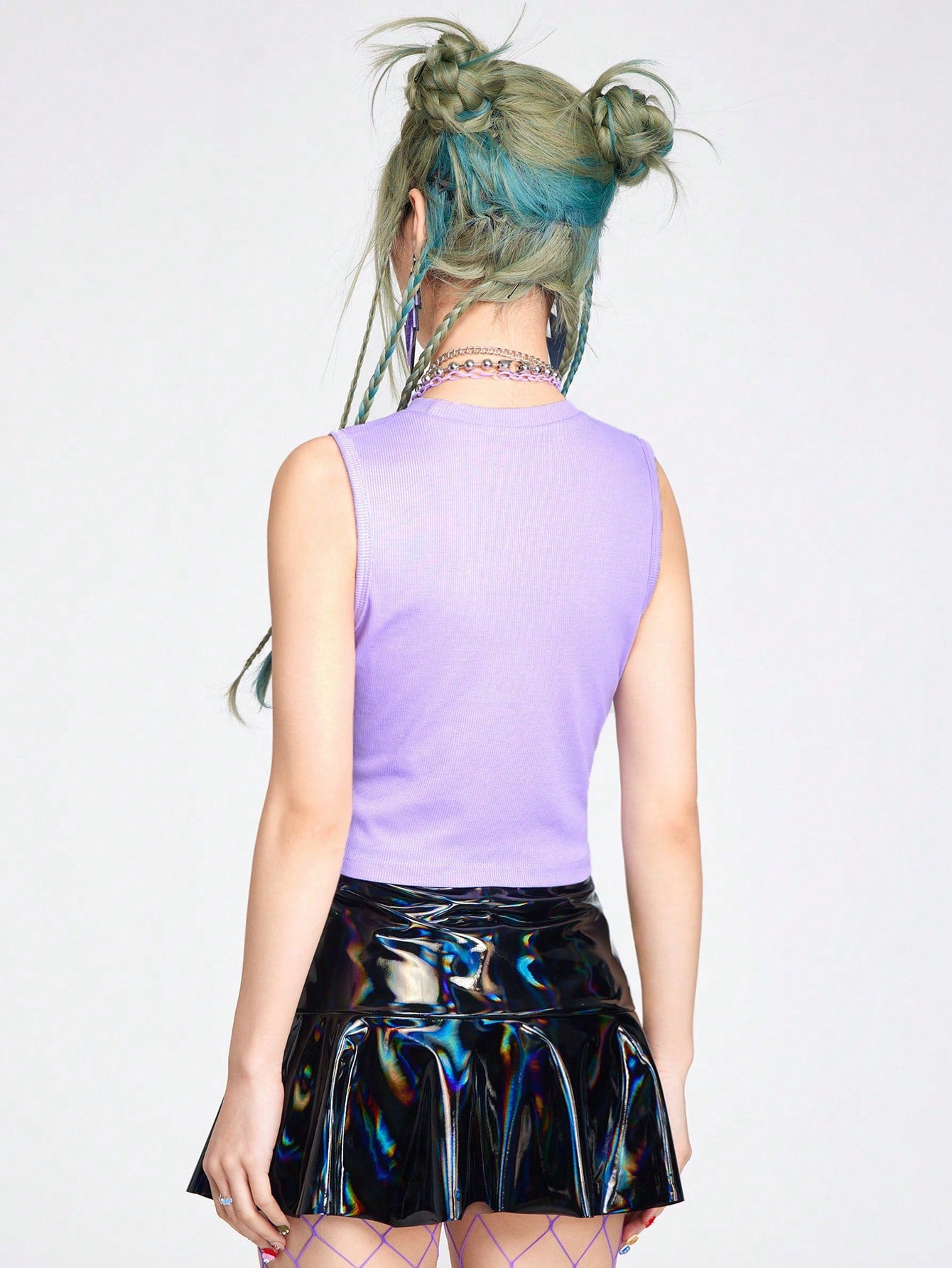 ROMWE Kawaii Top corto acanalado con bordado de estrella para el verano estilo Y2K