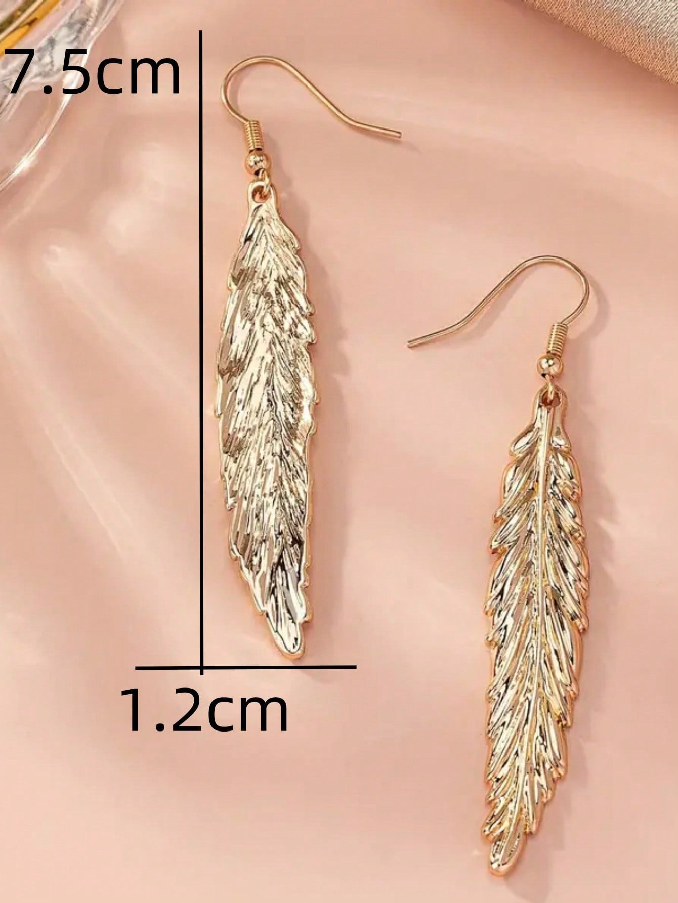 Pendientes Colgantes De Plumas De Moda Para Mujer