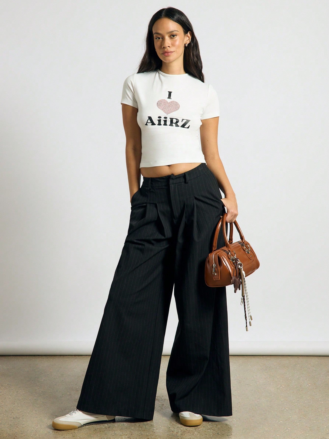 AiiRZ Camiseta ajustada con estampado gráfico "I Love AiiRZ"
