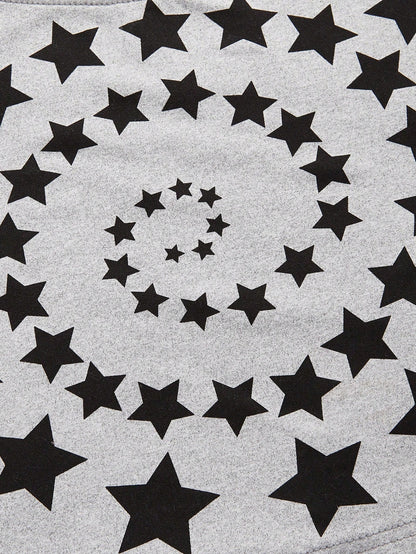 ROMWE Grunge Punk Camiseta Con Estampado De Estrellas Para Mujer
