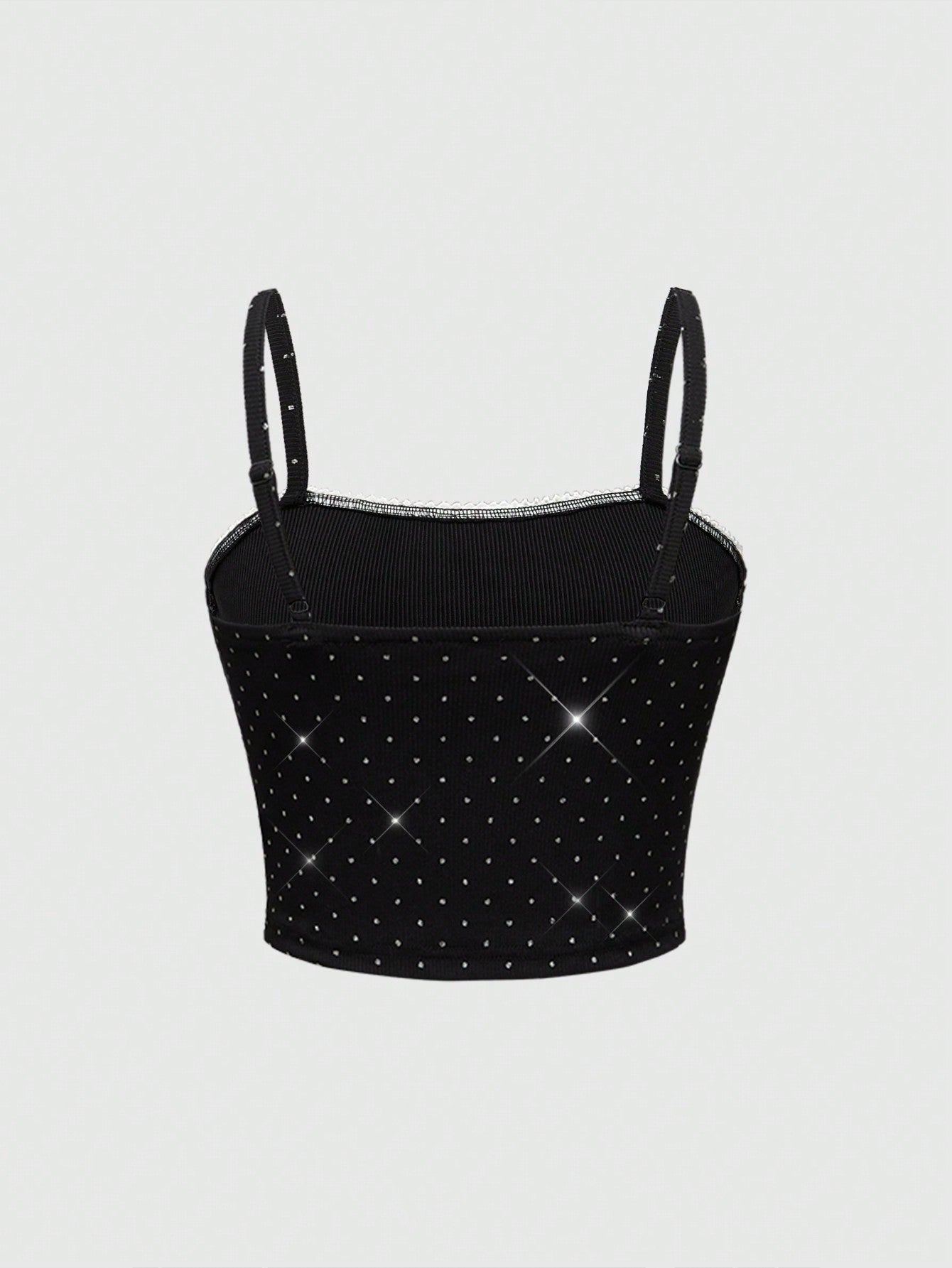 ROMWE Kawaii Conjunto de 2 piezas de top camisero y chaqueta con lazo y lunares románticos para Año Nuevo y San Valentín para mujeres
