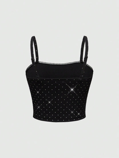 ROMWE Kawaii Conjunto de 2 piezas de top camisero y chaqueta con lazo y lunares románticos para Año Nuevo y San Valentín para mujeres