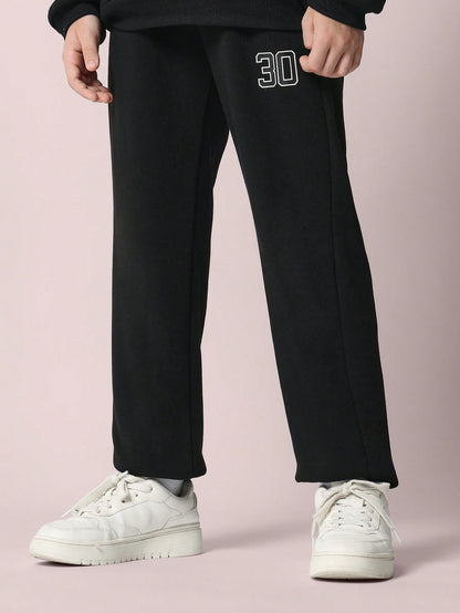 Conjunto de 2 piezas para niños preadolescentes formado por sudadera con capucha y pantalón jogger cómodos con estampado gráfico de California