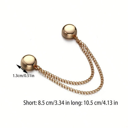 1 pieza Clip magnético ajustable para pantalones y puños - de aleación, broches desmontables para bajos, se ajusta a pantalones y camisetas, sujetador de ropa sin costuras, apretador de cinturón