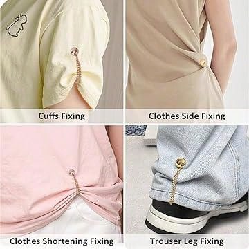 1 pieza Clip magnético ajustable para pantalones y puños - de aleación, broches desmontables para bajos, se ajusta a pantalones y camisetas, sujetador de ropa sin costuras, apretador de cinturón