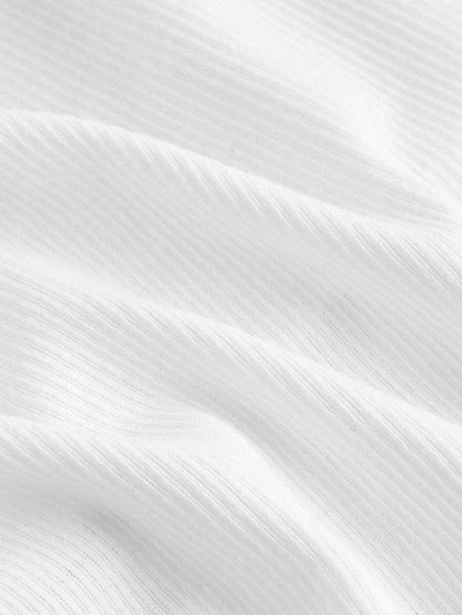 SHEIN MOD Camiseta de verano blanca a cuadros con encaje y correa de lazo