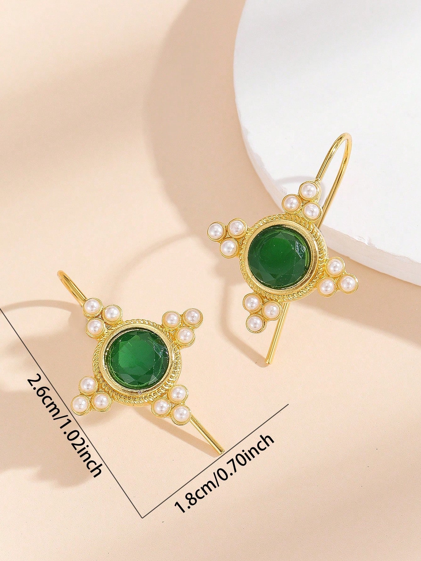 1 par de pendientes con diseño glamoroso y brillante en estilo bohemio, ideales para uso diario de las mujeres