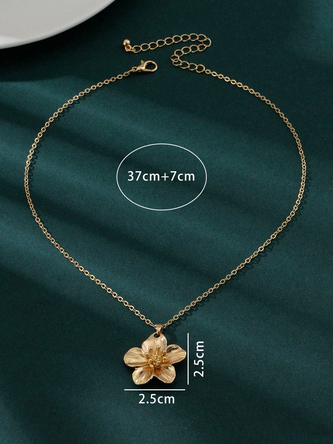 1 pieza Collar con colgante de flor dorada con forma de dopamina multicolor, regalo de boda para mujeres